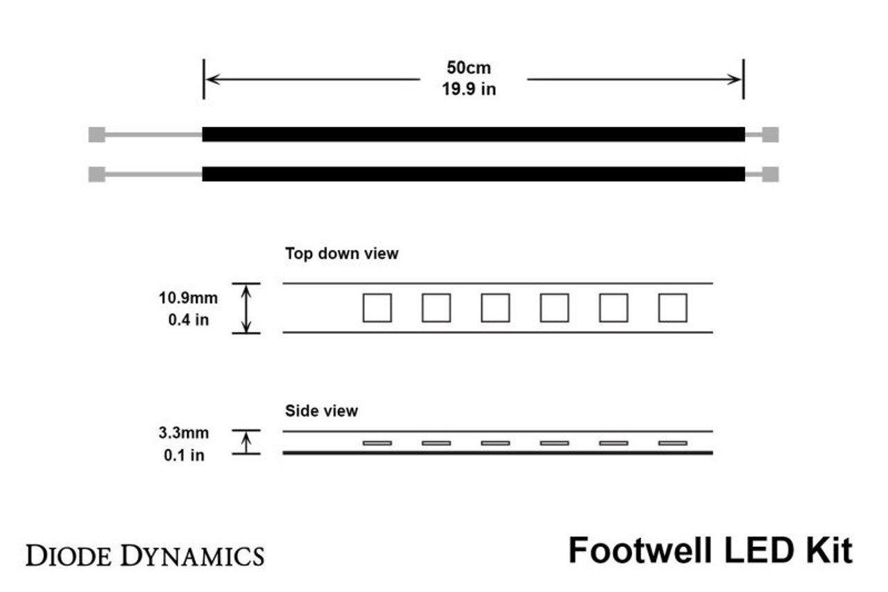 Diode Dynamics LED Footwell Kit - Red - DD0229