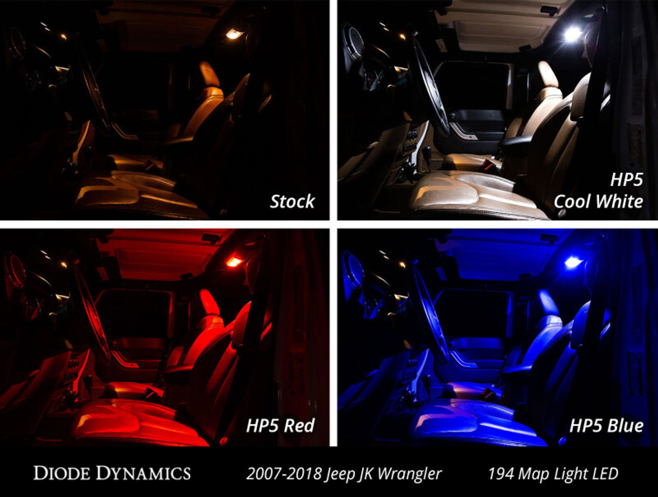 Diode Dynamics Wrangler JK 4dr Interior Kit Stage 1 - Cool - White - DD0363
