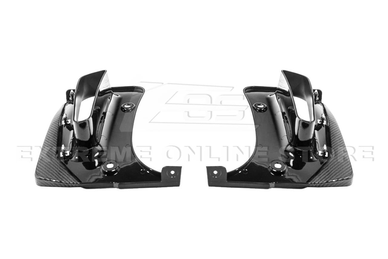 EOS Extended Splash Guards - Rear - Carbon Fiber - C8 Corvette Z06