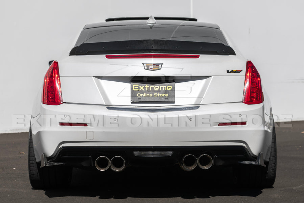 EOS Carbon Fiber Rear Wickerbill Trunk Lid Spoiler - Cadillac ATS-V Coupe