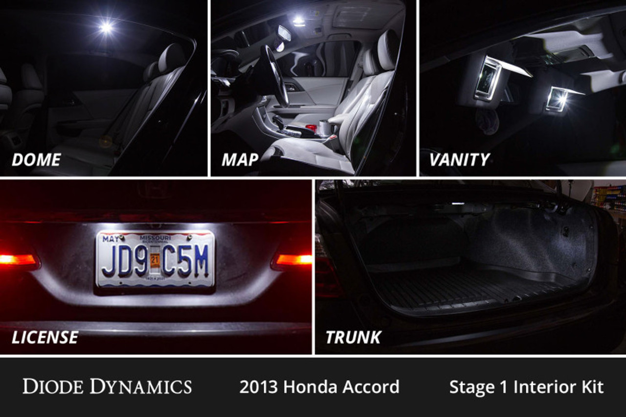 Diode Dynamics 13-17 Honda Accord Interior LED Kit Cool White Stage 1 - DD0493