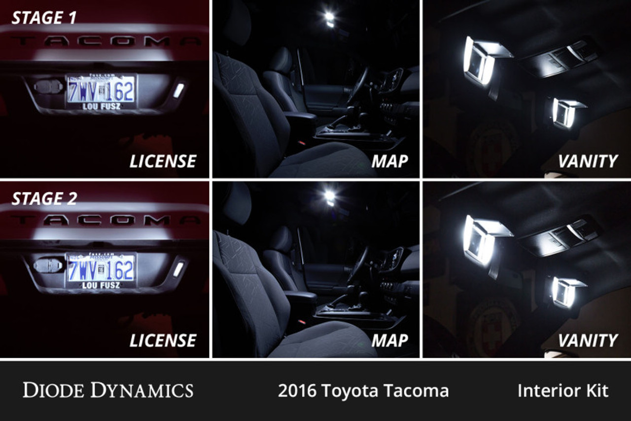Diode Dynamics 16-23 Toyota Tacoma Interior LED Kit Cool White Stage 1 - DD0505
