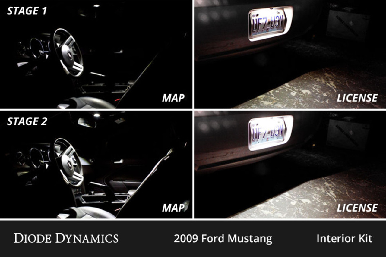 Diode Dynamics 05-09 d Mustang Interior LED Kit Cool White Stage 2 - DD0516