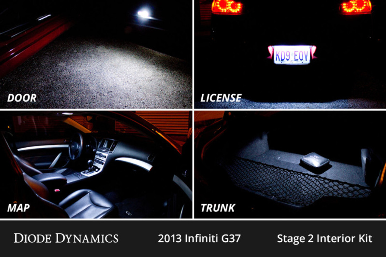Diode Dynamics 07-15 Infiniti G37 Sedan Interior LED Kit Cool White Stage 1 - DD0527