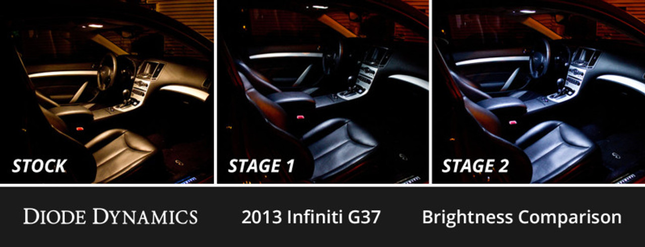 Diode Dynamics 08-15 Infiniti G37 Coupe/Convertible Interior LED Kit Cool White Stage 1 - DD0529