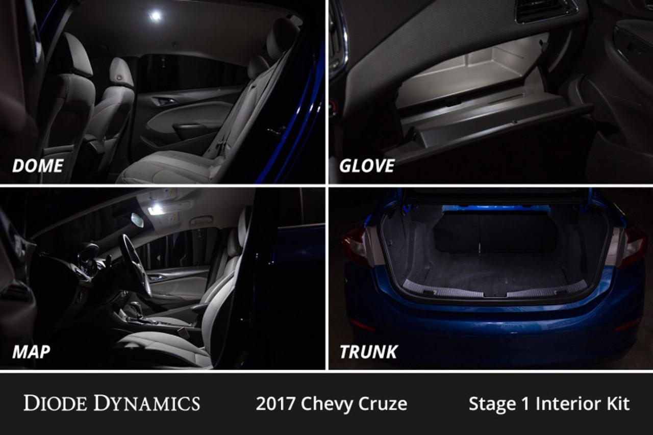 Diode Dynamics 11-15 Chevrolet Cruze Interior LED Kit Cool White Stage 1 - DD0555