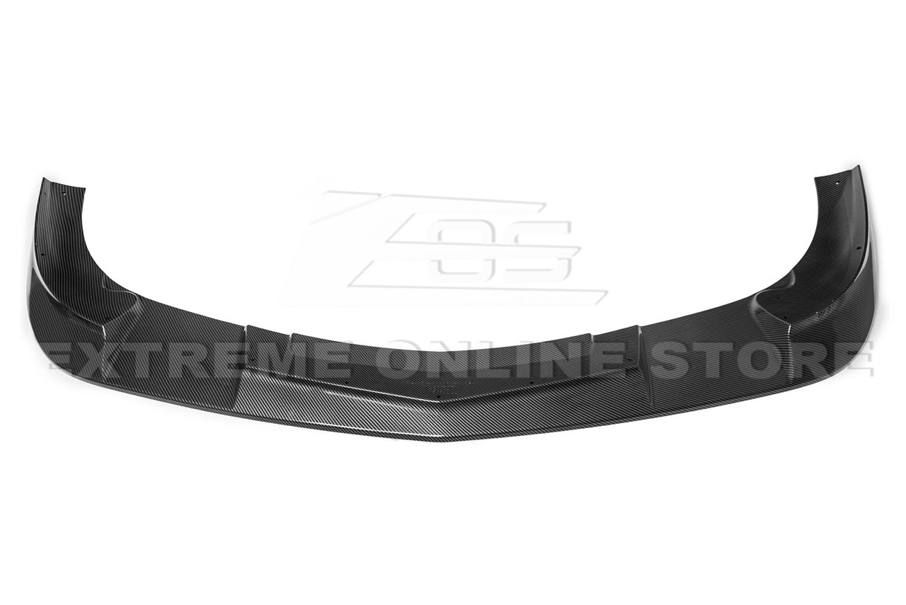 EOS ZR1 Style Extended Front Splitter - Hydro-Dipped Carbon - C6 Corvette Base