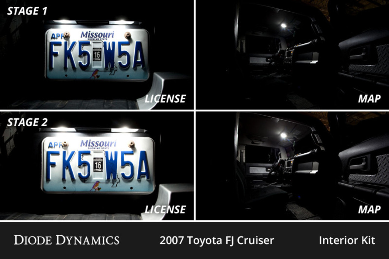 Diode Dynamics 07-14 Toyota FJ Cruiser Interior LED Kit Cool White Stage 1 - DD0585