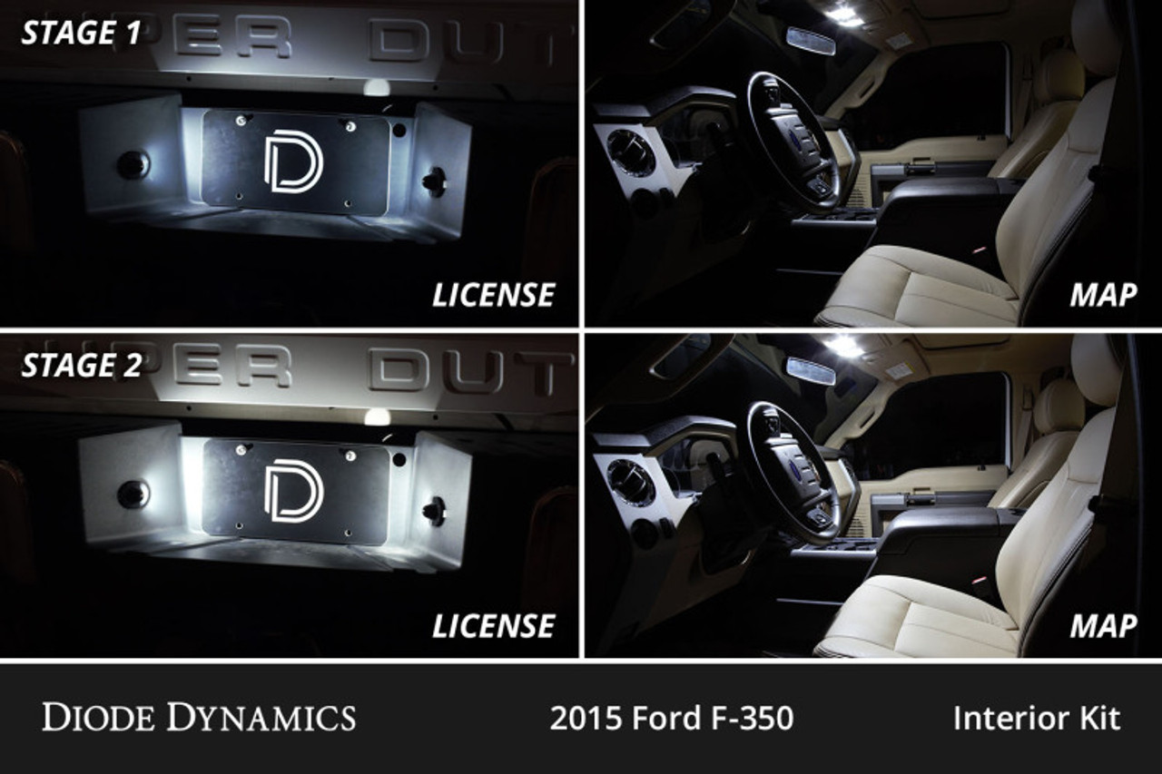 Diode Dynamics 08-16 d Super Duty F250/F350 Interior LED Kit Cool White Stage 2 - DD0600