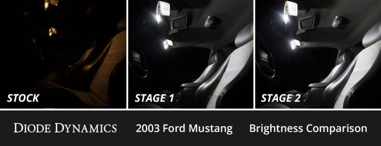 Diode Dynamics 94-04 d Mustang Interior LED Kit Cool White Stage 1 - DD0605
