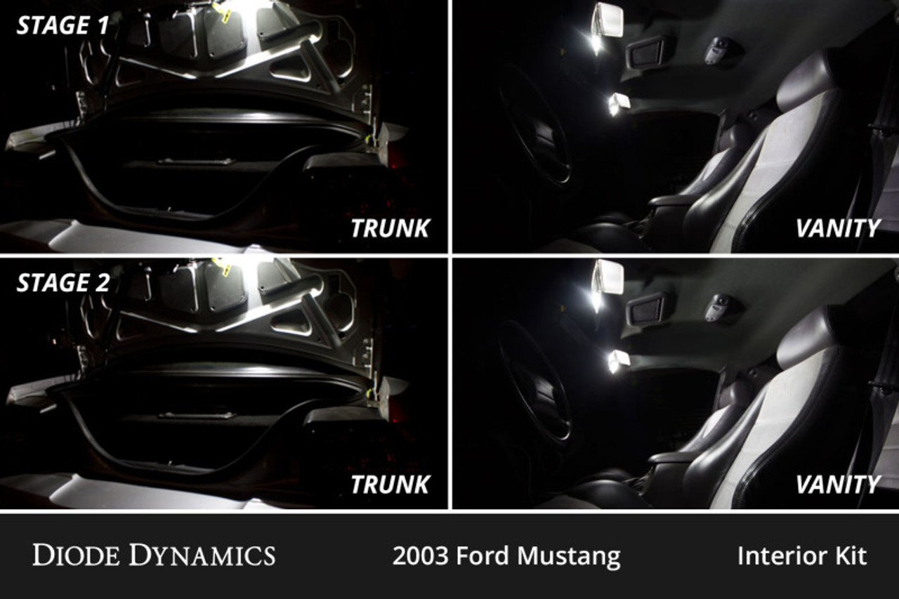Diode Dynamics 94-04 d Mustang Interior LED Kit Cool White Stage 2 - DD0606