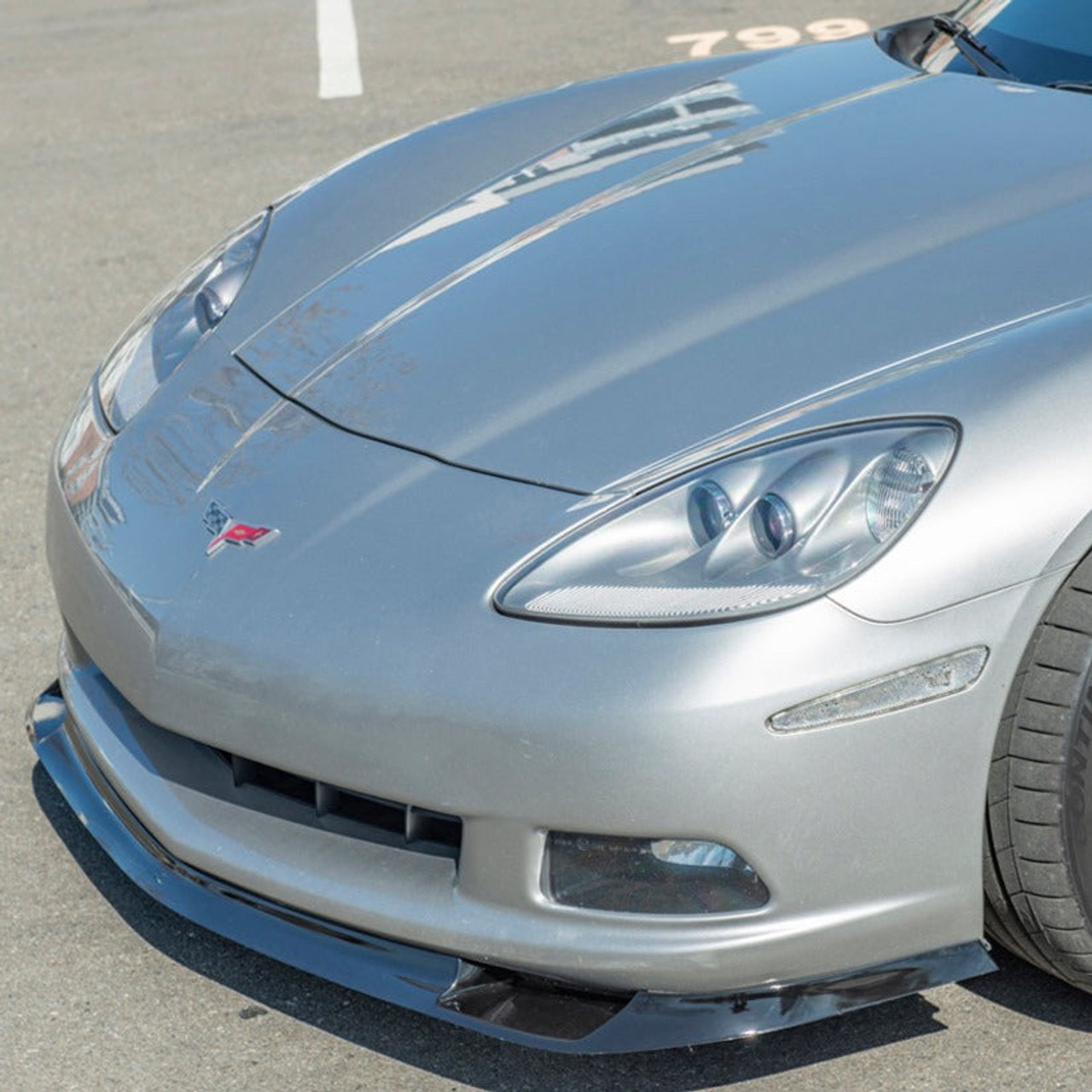 EOS ZR1 Style Front Splitter - Gloss Black - C6 Corvette Base