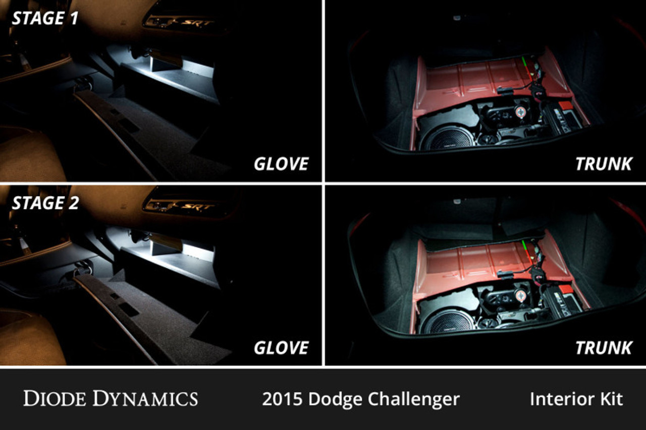 Diode Dynamics 15-23 Dodge Challenger Interior LED Kit Cool White Stage 2 - DD0626