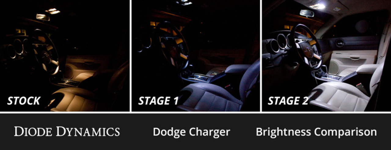 Diode Dynamics 06-10 Dodge Charger Interior LED Kit Cool White Stage 2 - DD0628