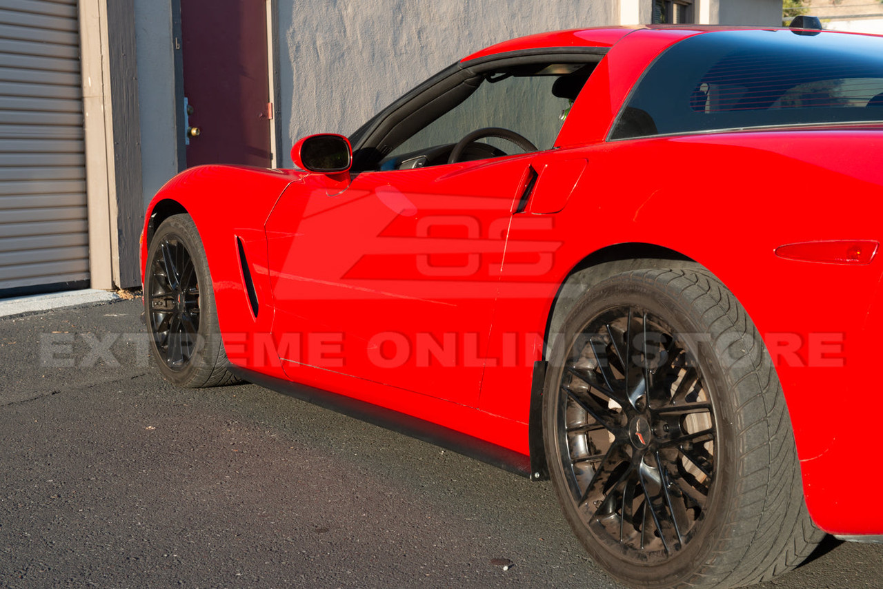 EOS ZR1 Conversion Side Skirts - Gloss Black - C6 Corvette Base