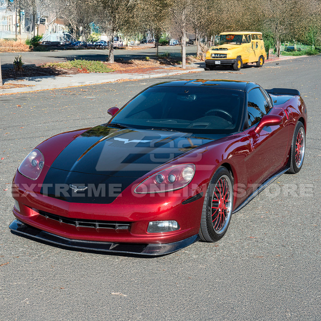 EOS ZR1 Conversion Side Skirts - Carbon Fiber - C6 Corvette Base (SS-080-BKCF-SK_SS-080-MF-BKCF)