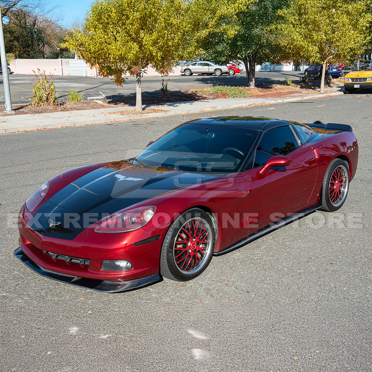 EOS ZR1 Conversion Side Skirts - Carbon Fiber - C6 Corvette Base (SS-080-BKCF-SK_SS-080-MF-BKCF)