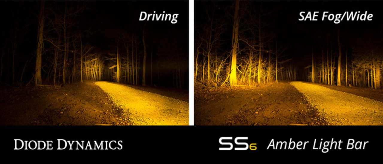 Diode Dynamics 12 In LED Light Bar Single Row Straight - Amber Driving (Pair) Stage Series - DD5037P