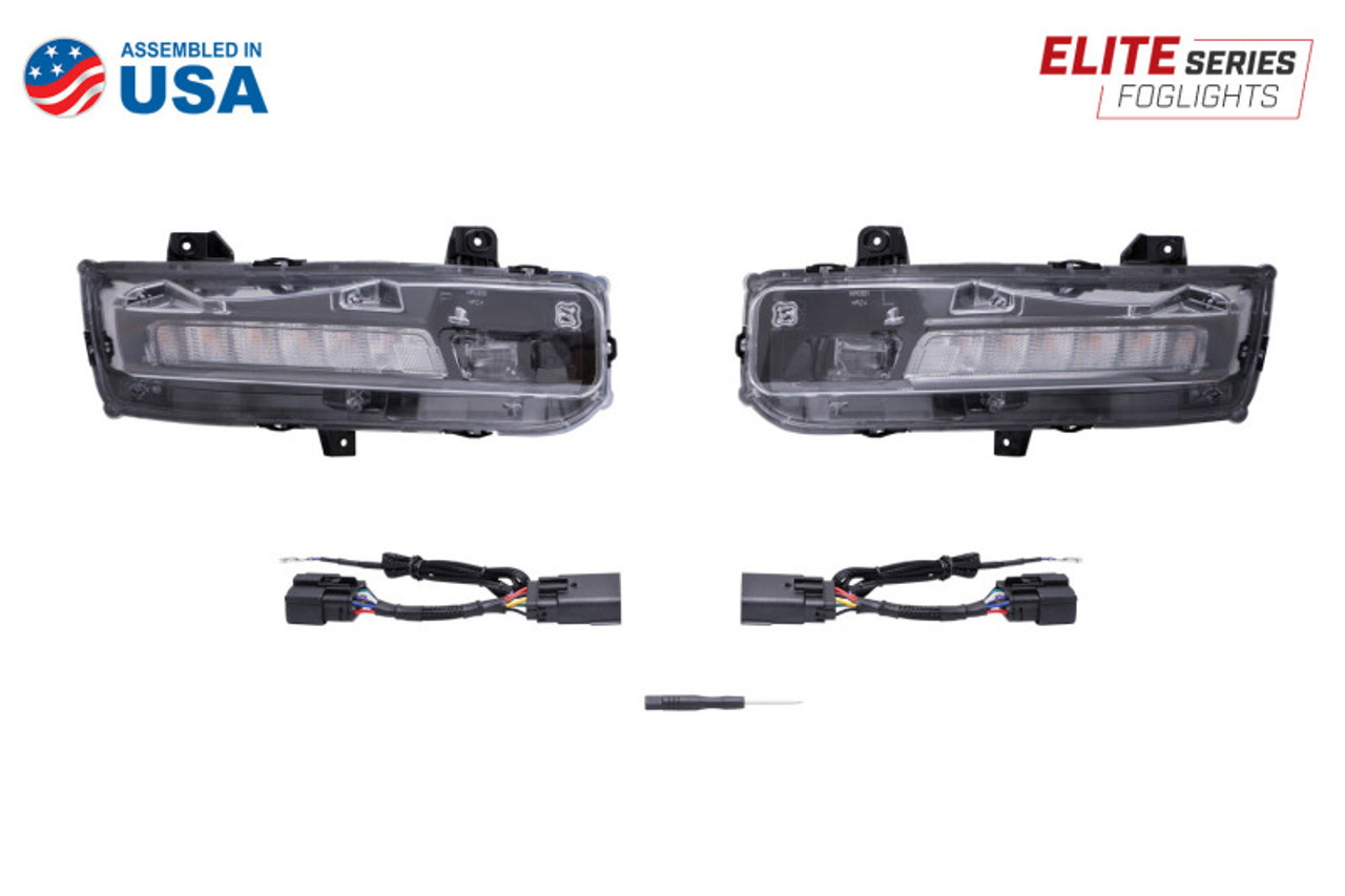 Diode Dynamics Elite Series Combination Fog Lamp for 18-21 Ford Mustang - Yellow (Pair) - DD5133
