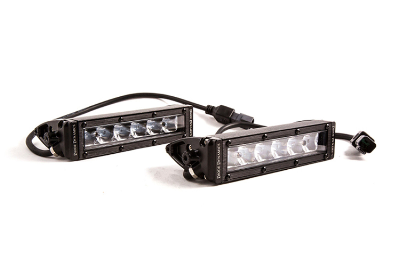 Diode Dynamics 6 In LED Light Bar Single Row Straight SS6 - White Flood Light Bar (Pair) - DD6032P