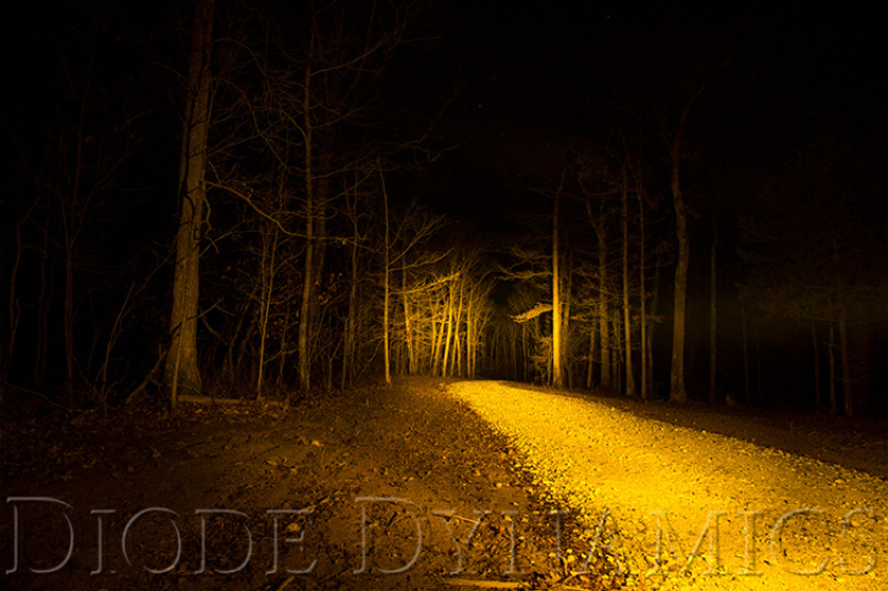 Diode Dynamics 6 In LED Light Bar - Amber Flood Stealth (Single) - DD6040S
