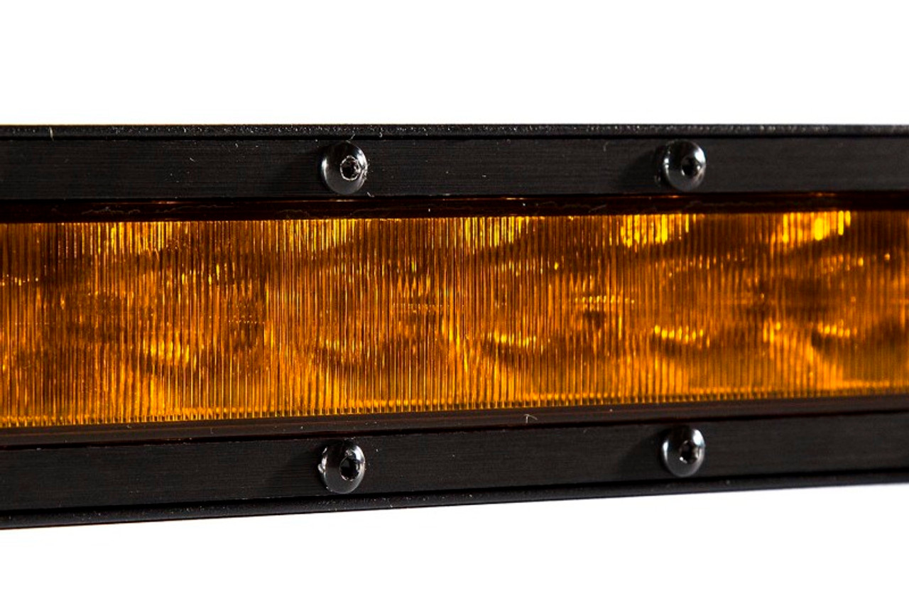 Diode Dynamics 12 In LED Light Bar Single Row Straight - Amber Flood (Pair) Stage Series - DD6041P