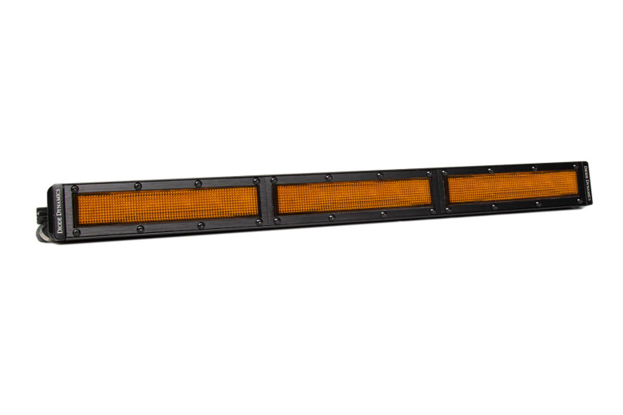 Diode Dynamics 18 In LED Light Bar Single Row Straight - Amber Flood Each Stage Series - DD6042
