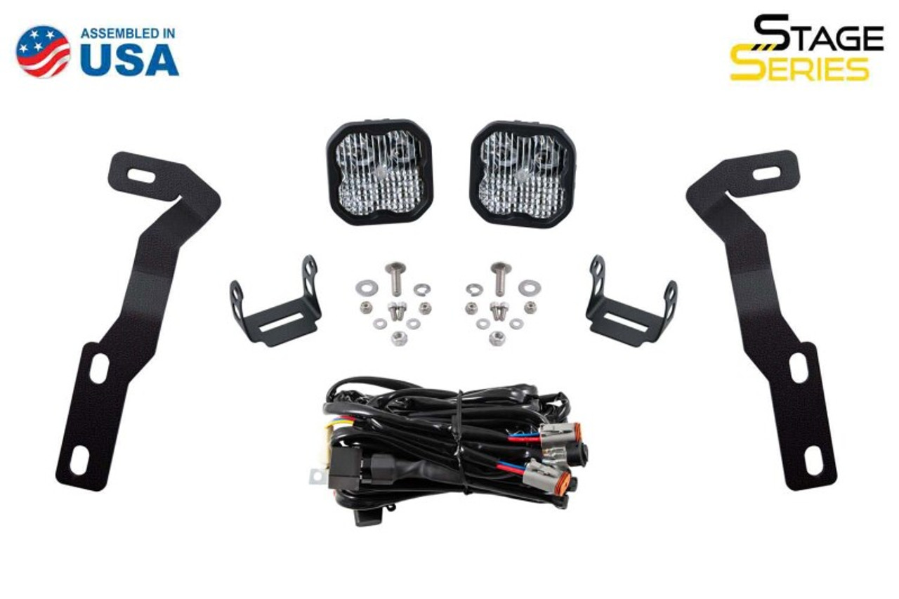 Diode Dynamics 16-21 Toyota Tacoma Sport SS3 LED Ditch Light Kit - Yellow Combo - DD6373