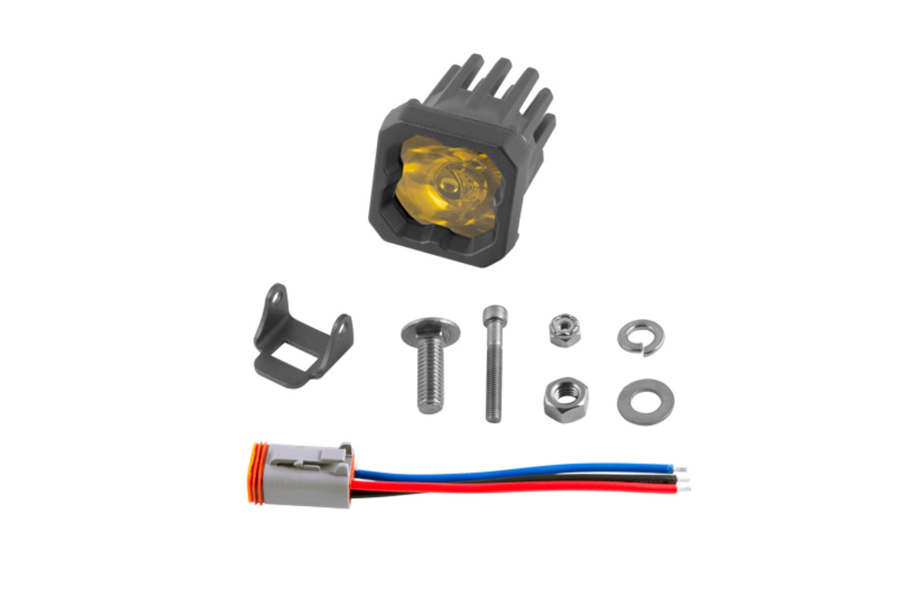 Diode Dynamics Stage Series C1 LED Pod Sport - Yellow Wide Standard ABL Each - DD6443S