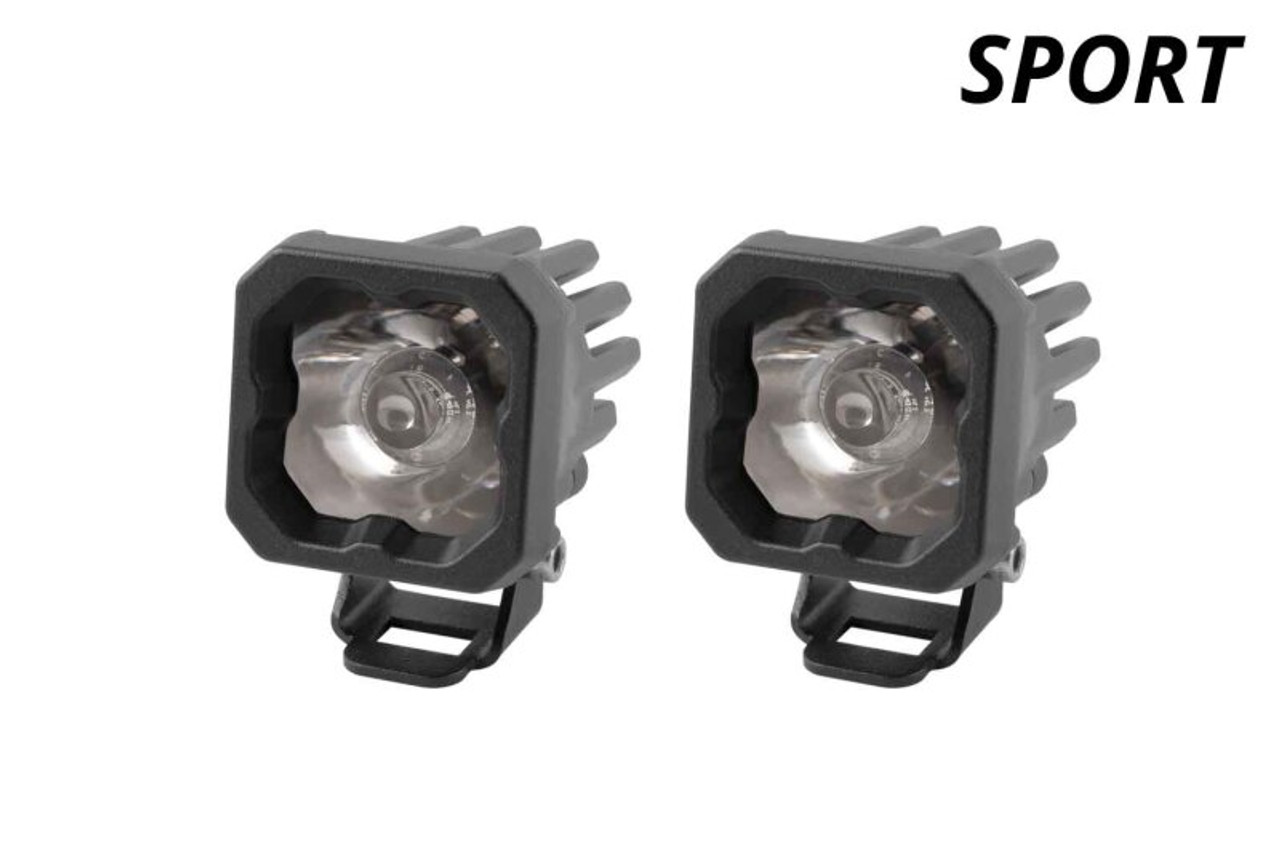 Diode Dynamics Stage Series C1 LED Pod Sport - White Flood Standard RBL (Pair) - DD6446P