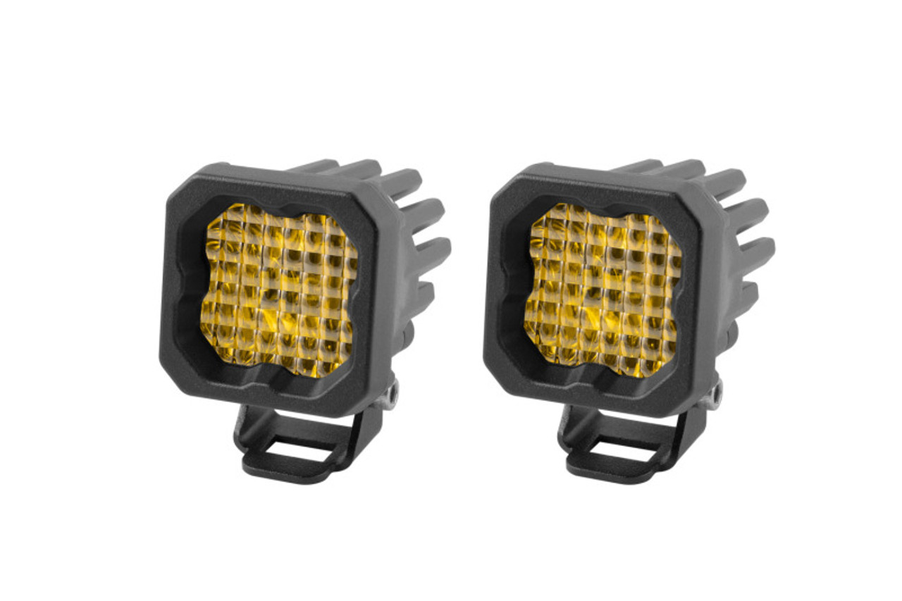 Diode Dynamics Stage Series C1 LED Pod Pro - Yellow Wide Standard ABL (Pair) - DD6458P