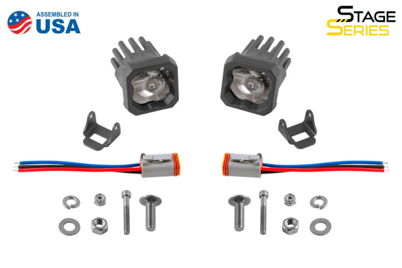 Diode Dynamics Stage Series C1 LED Pod Pro - White Flood Standard RBL (Pair) - DD6461P