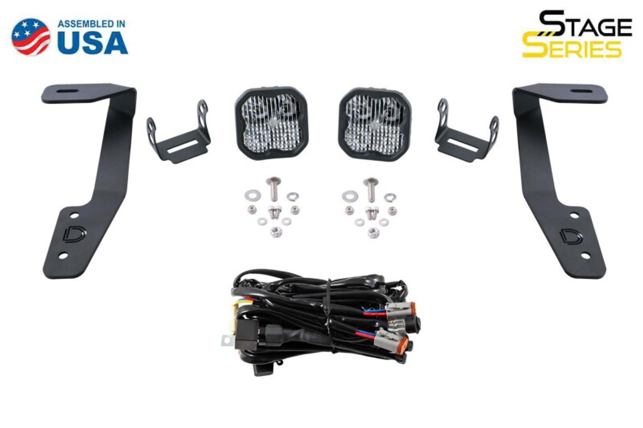Diode Dynamics 18-21 Subaru Crosstrek Stage Series 2in LED Ditch Light Kit Sport - White Combo - DD6562