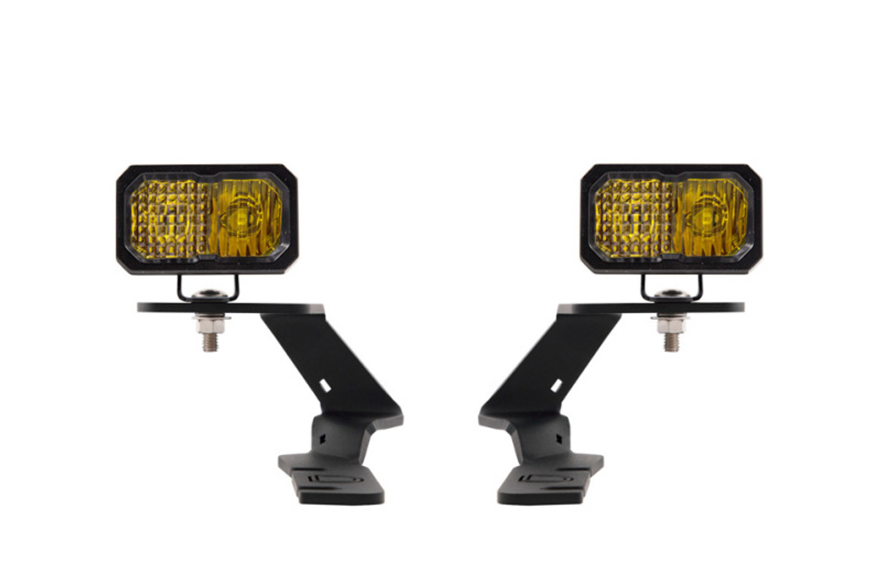Diode Dynamics 19-21 Ford Ranger Stage Series 2in LED Ditch Light Kit - Yellow Pro Combo - DD6590
