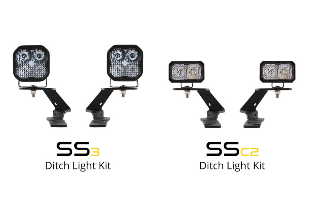 Diode Dynamics 19-21 Ford Ranger Stage Series 2in LED Ditch Light Kit - Yellow Pro Combo - DD6590