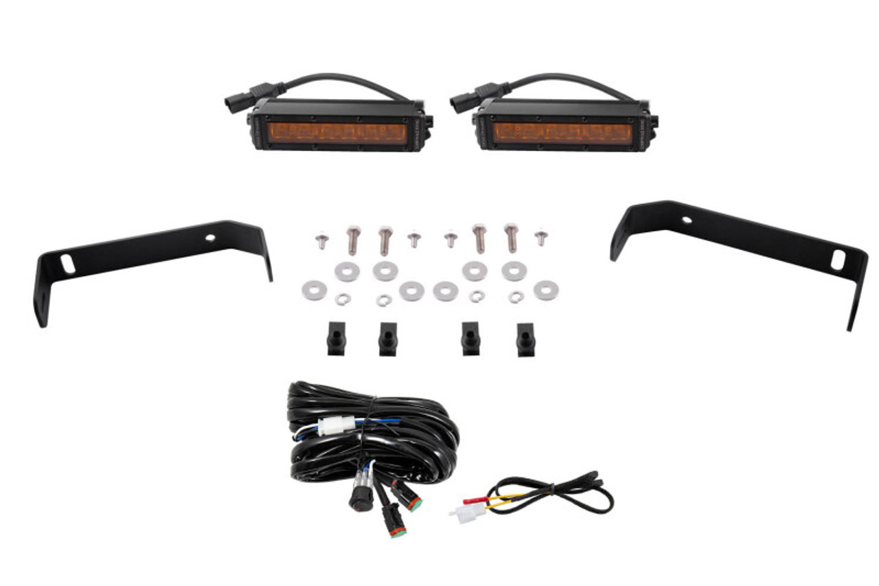 Diode Dynamics 19-21 Ford Ranger SS6 LED Lightbar Kit - Amber Driving - DD6594