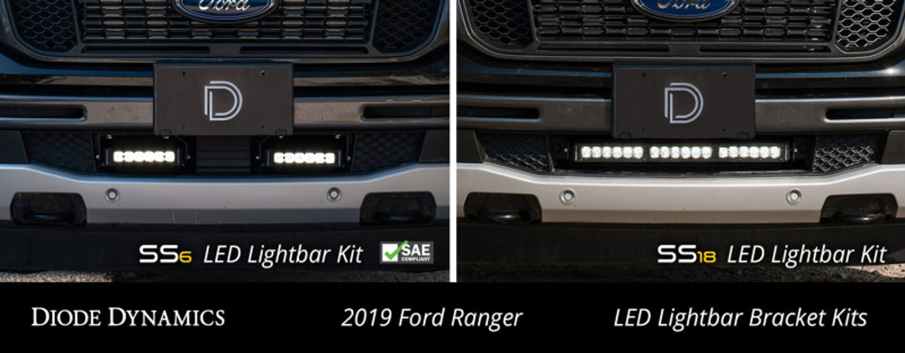 Diode Dynamics 19-21 Ford Ranger SS6 LED Lightbar Kit - Amber Driving - DD6594