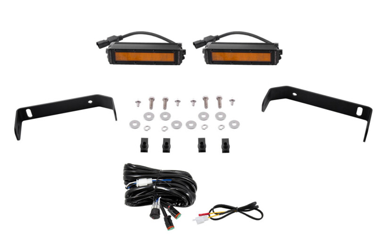 Diode Dynamics 19-21 Ford Ranger SS6 LED Lightbar Kit - Amber Wide - DD6595