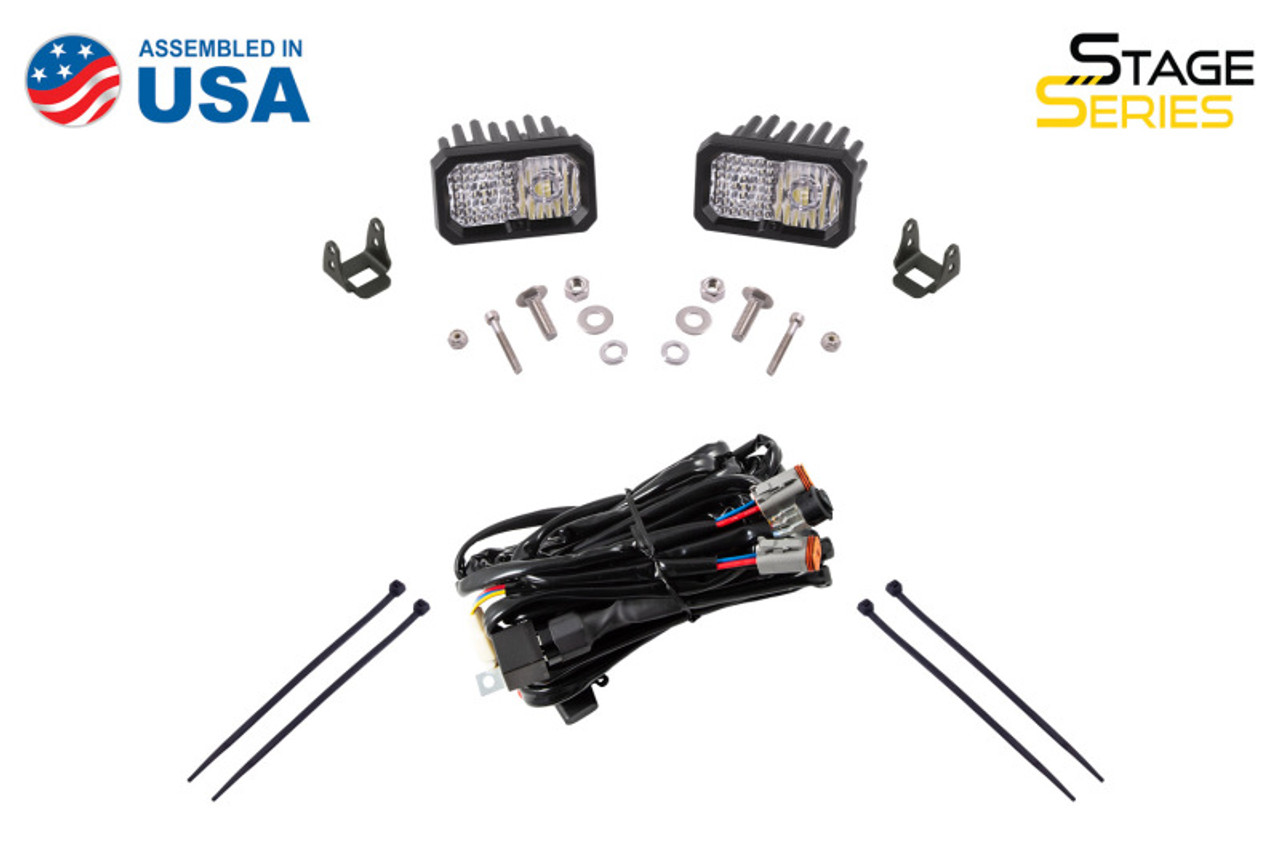 Diode Dynamics 10-21 Toyota 4Runner SS3 LED Ditch Light Kit - Sport Yellow Combo - DD6747