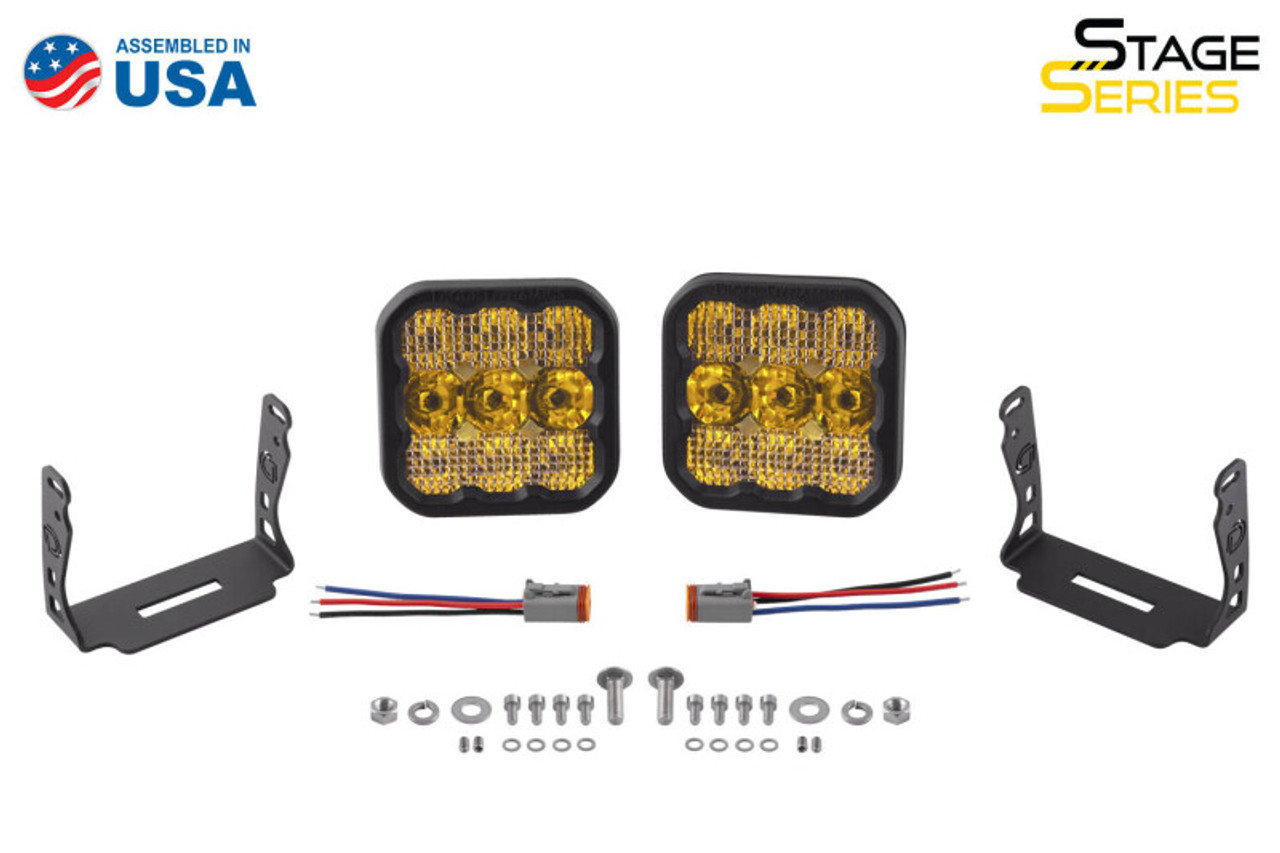 Diode Dynamics SS5 LED Pod Pro - Yellow Flood (Pair) - DD6779P