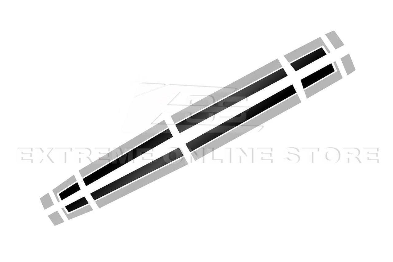 EOS Hood & Body Decal - Matte Gray w. Black Stripe - 2024+ Mustang S650