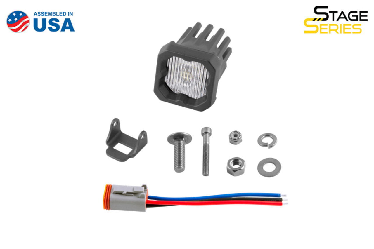 Diode Dynamics Stage Series C1 LED Pod - White SAE Fog Standard ABL Each - DD6847S
