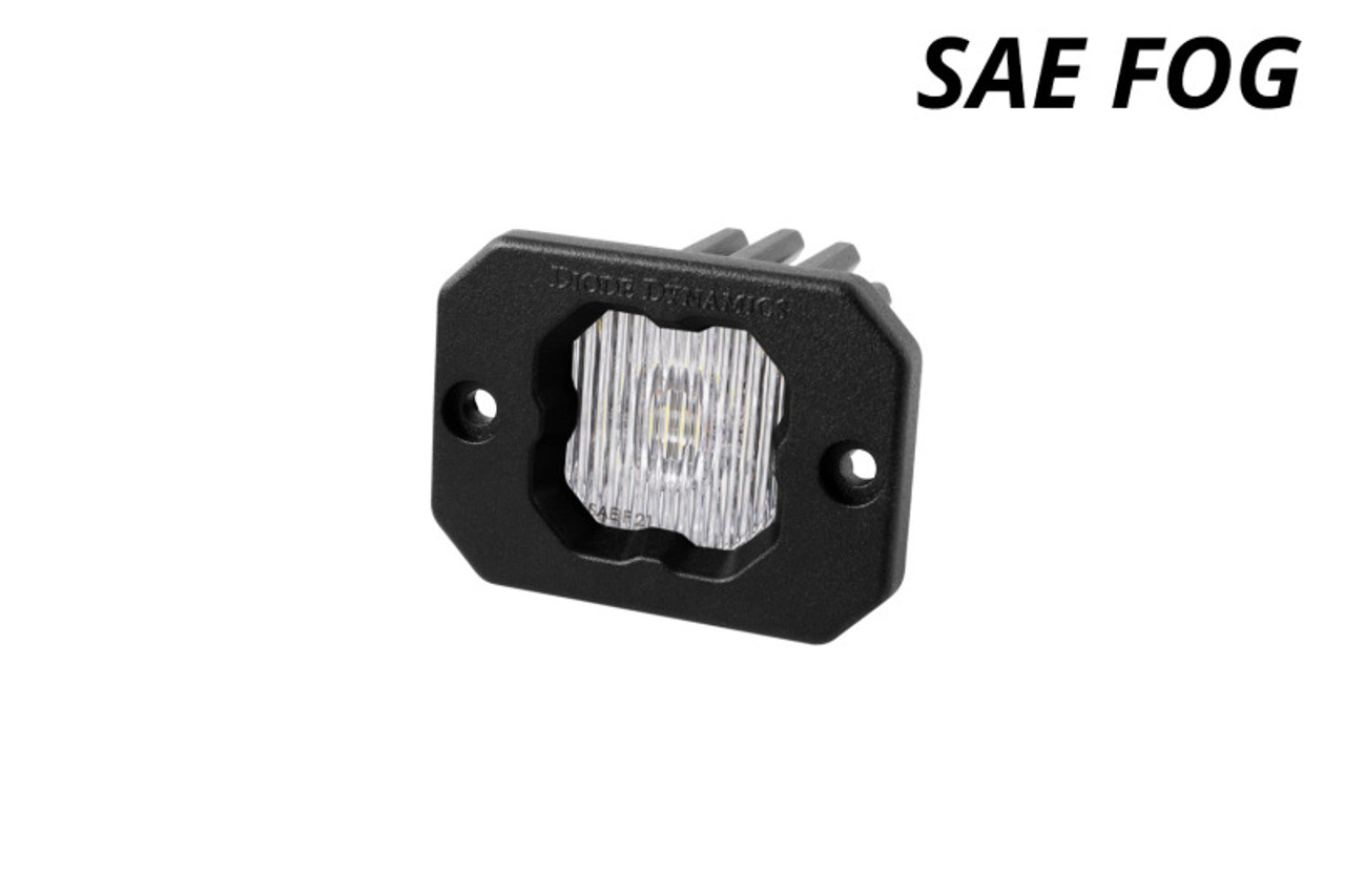 Diode Dynamics Stage Series C1 LED Pod - White SAE Fog Flush ABL Each - DD6850S
