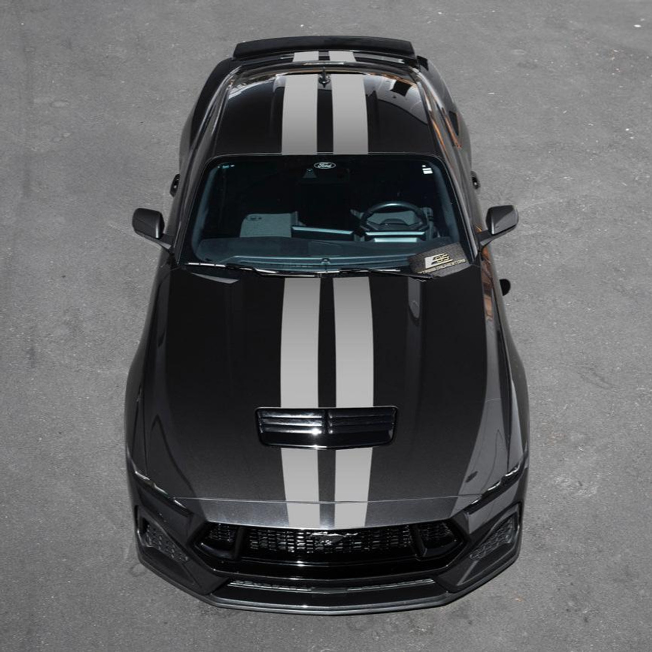 EOS Hood & Body Decal - Matte Gray Stripes - 2024+ Mustang S650