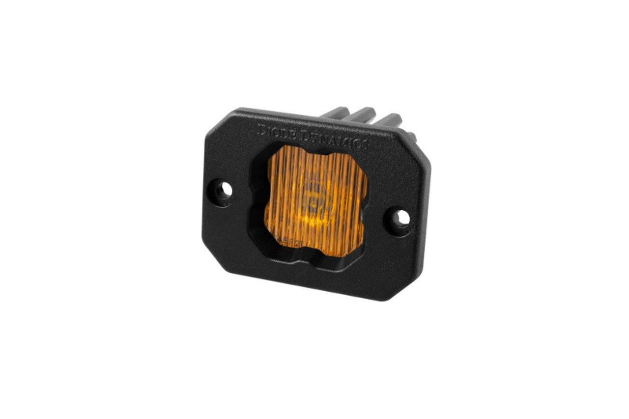 Diode Dynamics Stage Series C1 LED Pod - Yellow SAE Fog Flush ABL Each - DD6851S