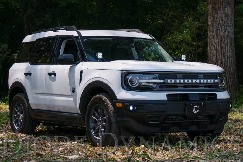 Diode Dynamics 2021 Ford Bronco SS3 LED Ditch Light Kit Sport White Combo - DD7138