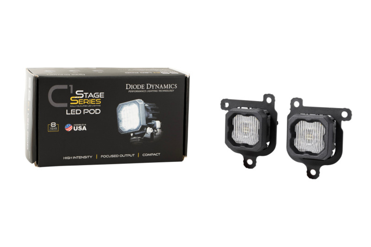 Diode Dynamics SSC1 Type FBS LED Fog Light Kit - Yellow SAE Fog - DD7175