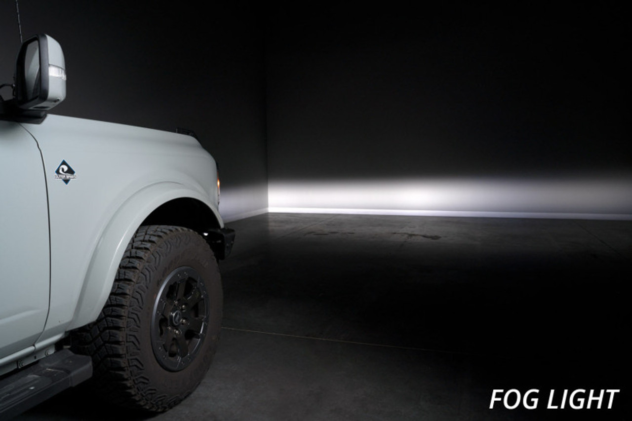 Diode Dynamics 21-Up Ford Bronco Stage Series Fog Pocket Kit - White Sport - DD7178