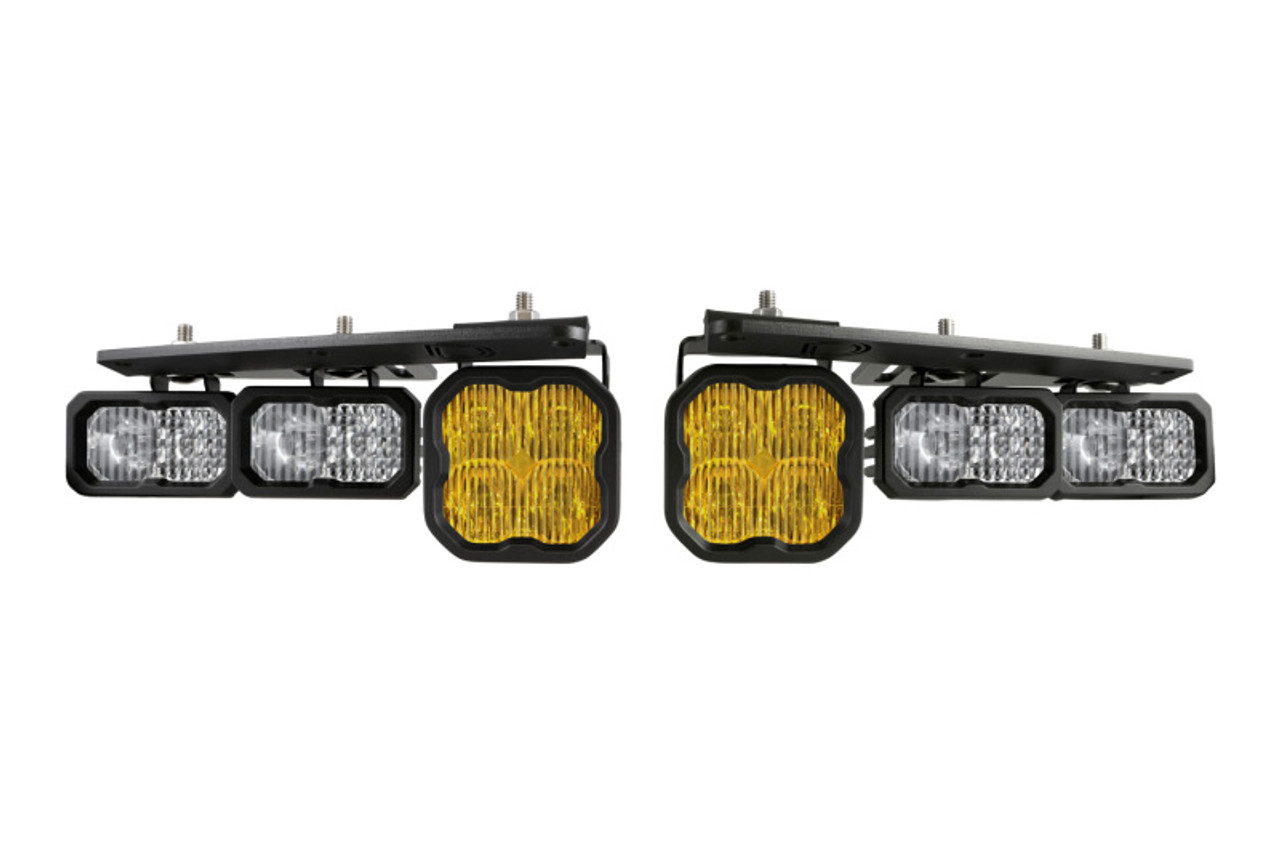 Diode Dynamics 21-Up Ford Bronco Stage Series Fog Pocket Kit - Yellow Sport - DD7179
