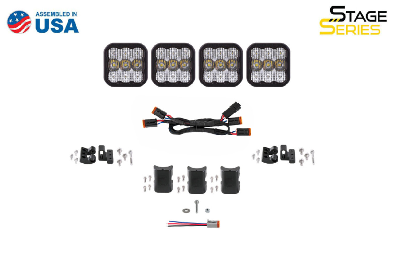 Diode Dynamics SS5 Sport Universal CrossLink 4-Pod Lightbar - White Driving - DD7206